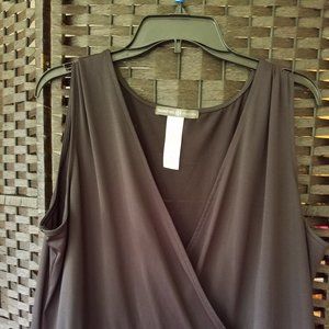 2x Summer Dress white with blue skirt, black top